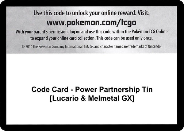 Code Card - Power Partnership Tin [Lucario & Melmetal GX] - Pokémon