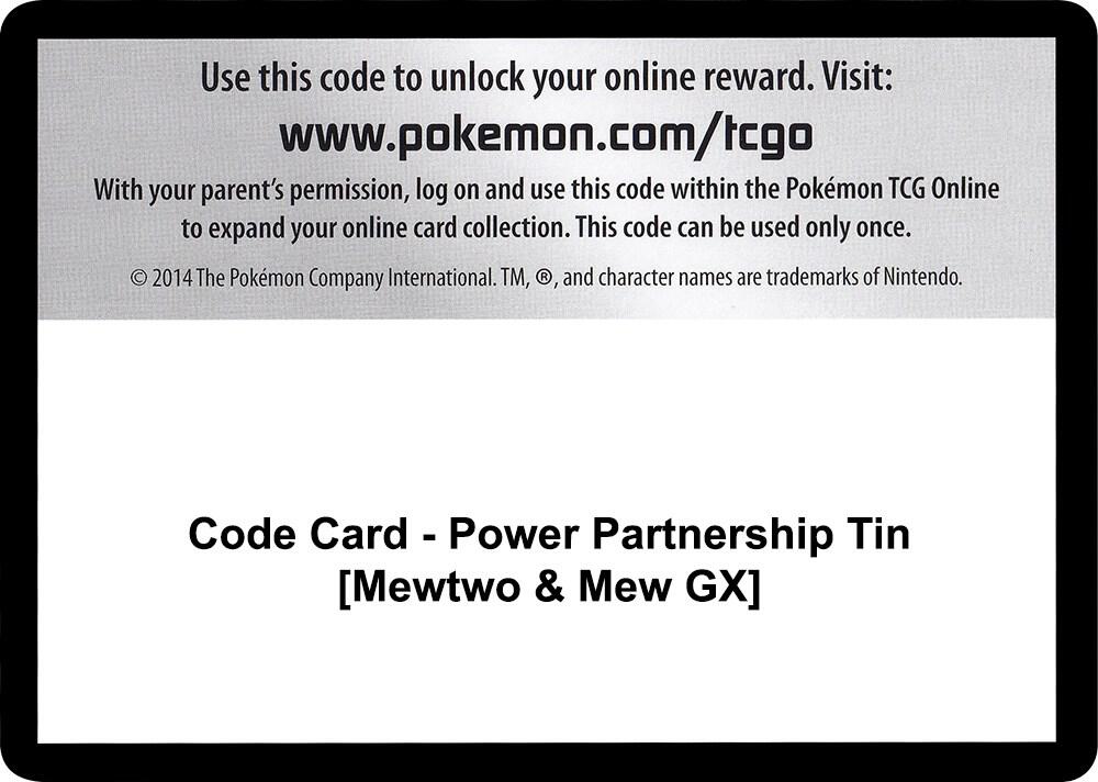 Code Card - Power Partnership Tin [Mewtwo & Mew GX]