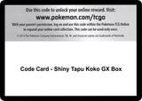 Code Card - Shiny Tapu Koko GX Box - Pokémon