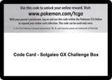 Code Card - Solgaleo GX Challenge Box - Pokémon