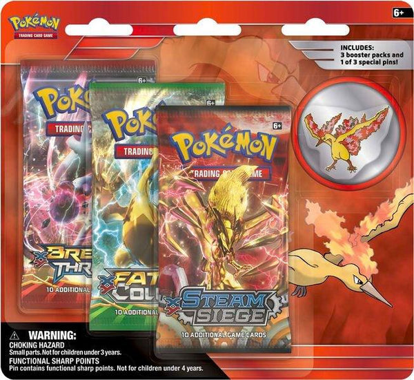 Legendary Birds Pin 3 Pack Blister [Moltres Pin] - Pokémon