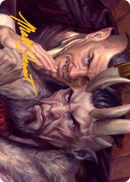 A Little Chat Art Card (Gold-Stamped Signature) - Magic: The Gathering