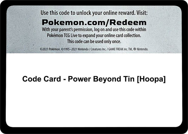 Code Card - Power Beyond Tin [Hoopa] - Pokémon