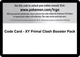 Code Card - Primal Clash Booster Pack - Pokémon
