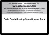 Code Card - Roaring Skies Booster Pack - Pokémon
