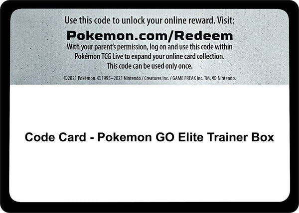 Code Card - Pokemon GO Elite Trainer Box - Pokémon