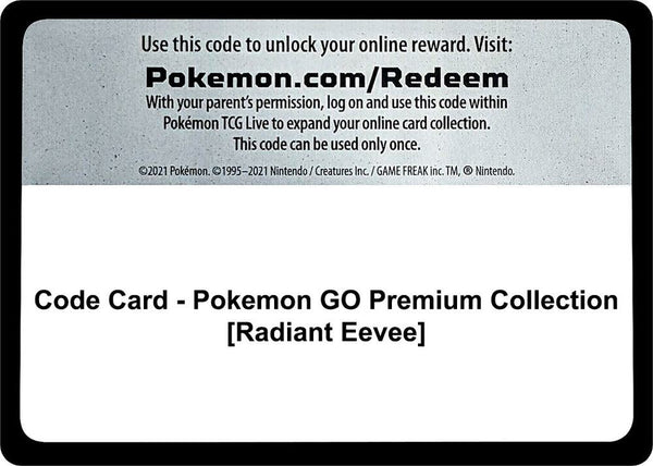 Code Card - Pokemon GO Premium Collection [Radiant Eevee] - Pokémon
