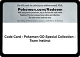 Code Card - Pokemon GO Special Collection - Team Instinct - Pokémon