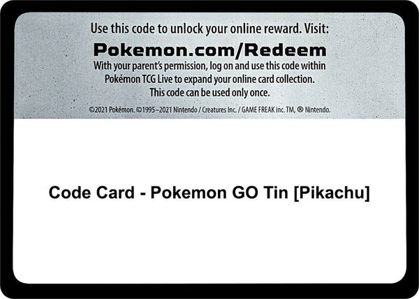 Code Card - Pokemon GO Tin [Pikachu] - Pokémon