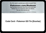 Code Card - Pokemon GO Tin [Snorlax] - Pokémon