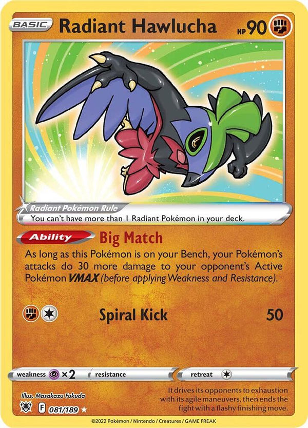Radiant Hawlucha - Pokémon