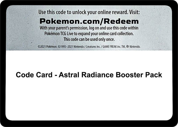 Code Card - Astral Radiance Booster Pack - Pokémon