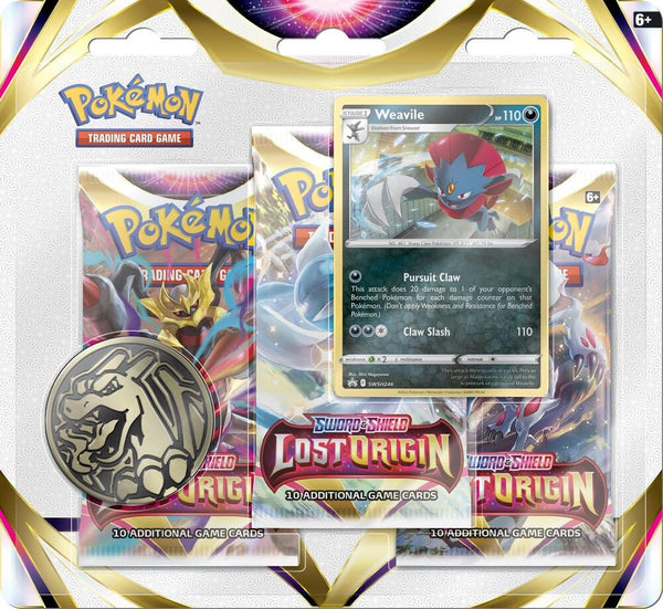 Lost Origin 3 Pack Blister [Weavile] - Pokémon
