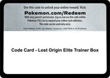 Code Card - Lost Origin Elite Trainer Box - Pokémon