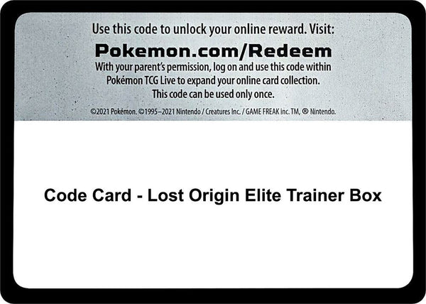 Code Card - Lost Origin Elite Trainer Box - Pokémon
