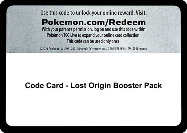 Code Card - Lost Origin Booster Pack - Pokémon