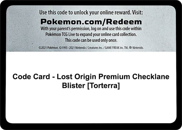Code Card - Lost Origin Premium Checklane Blister [Torterra] - Pokémon