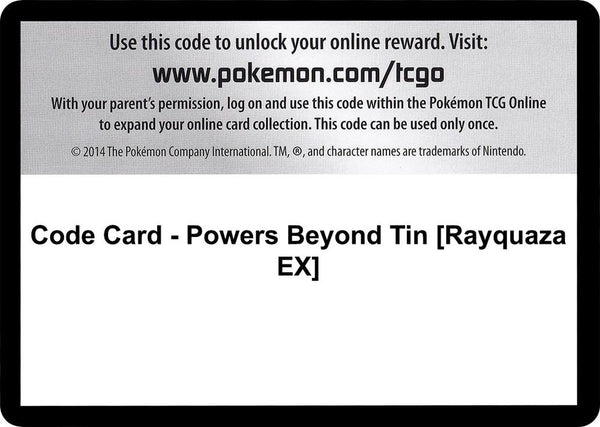 Code Card - Powers Beyond Tin [Rayquaza EX] - Pokémon