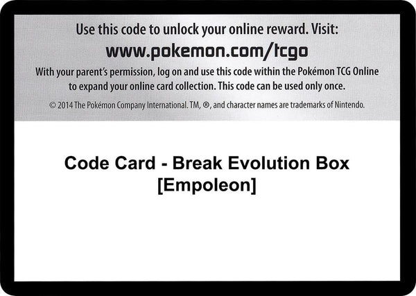 Code Card - Break Evolution Box [Empoleon] - Pokémon