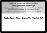 Code Card - Shiny Kalos Tin [Yveltal EX] - Pokémon