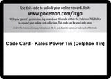 Code Card - Kalos Power Tin [Delphox Tin] - Pokémon