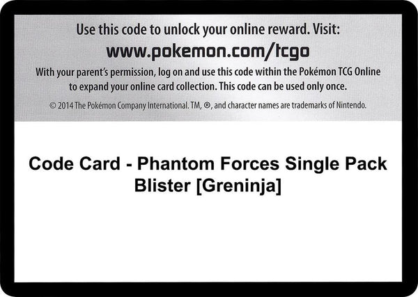 Code Card - Phantom Forces Single Pack Blister [Greninja] - Pokémon