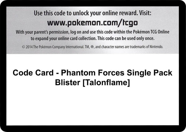 Code Card - Phantom Forces Single Pack Blister [Talonflame] - Pokémon