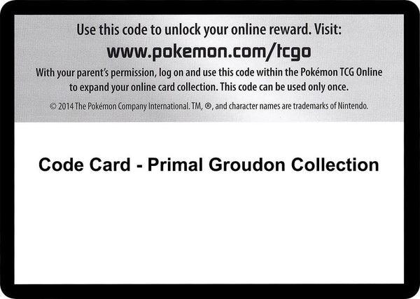 Code Card - Primal Groudon Collection - Pokémon