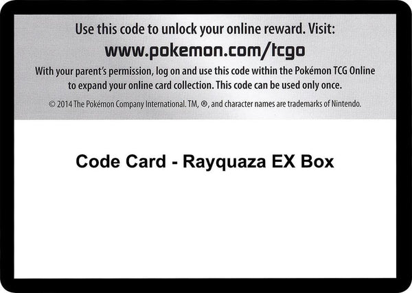 Code Card - Rayquaza EX Box - Pokémon