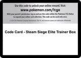 Code Card - Steam Siege Elite Trainer Box - Pokémon