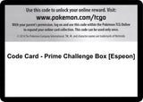 Code Card - Prime Challenge Box [Espeon] - Pokémon