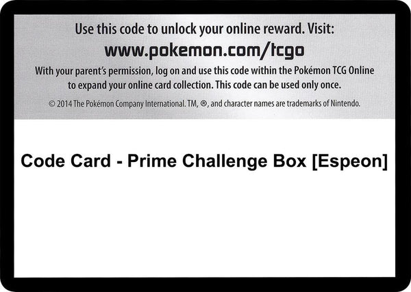 Code Card - Prime Challenge Box [Espeon] - Pokémon