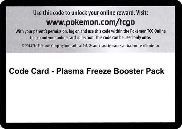 Code Card - Plasma Freeze Booster Pack - Pokémon