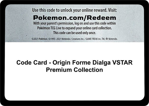 Code Card - Origin Forme Dialga VSTAR Premium Collection - Pokémon