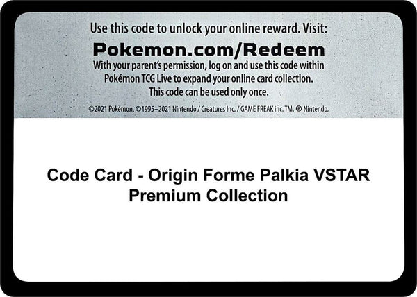 Code Card - Origin Forme Palkia VSTAR Premium Collection - Pokémon