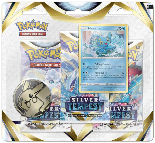 Silver Tempest 3 Pack Blister [Manaphy] - Pokémon
