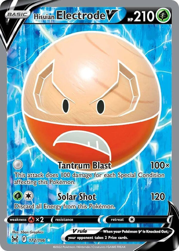 Hisuian Electrode V (Full Art) (SWSH11 172/196) - Pokémon