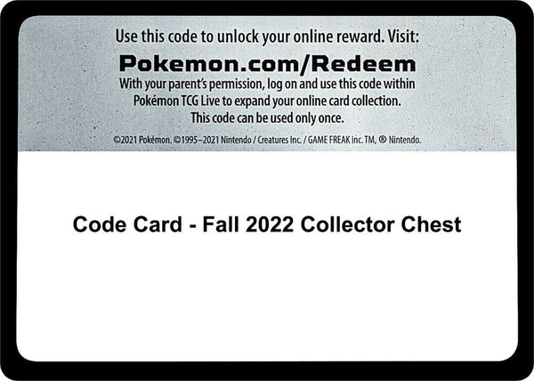 Code Card - Fall 2022 Collector Chest - Pokémon