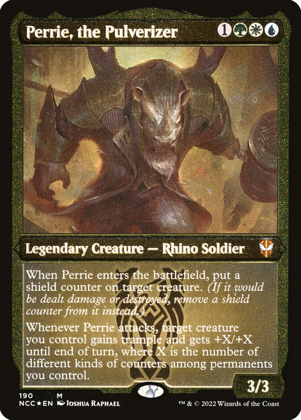 Perrie, the Pulverizer (Display Commander) - Thick Stock - Magic: The Gathering