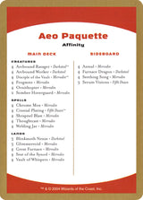 2004 Aeo Paquette Decklist Card - Magic: The Gathering
