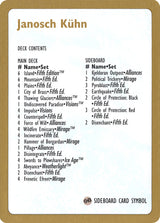 1997 Janosch Kuhn Decklist Card - Magic: The Gathering
