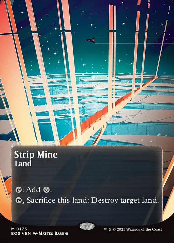 Strip Mine (0175) (Borderless) (Galaxy Foil) - Magic: The Gathering