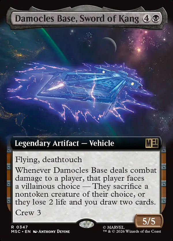 Damocles Base, Sword of Kang (Extended Art) - Magic: The Gathering