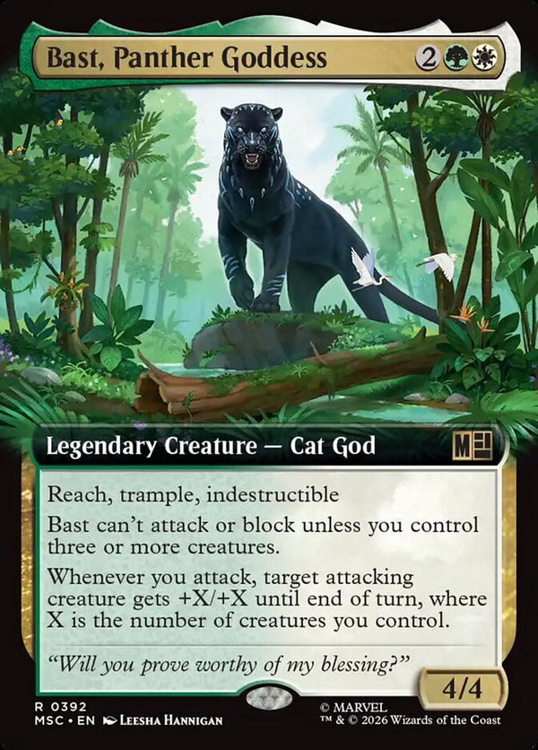 Bast, Panther Goddess (Extended Art) - Magic: The Gathering