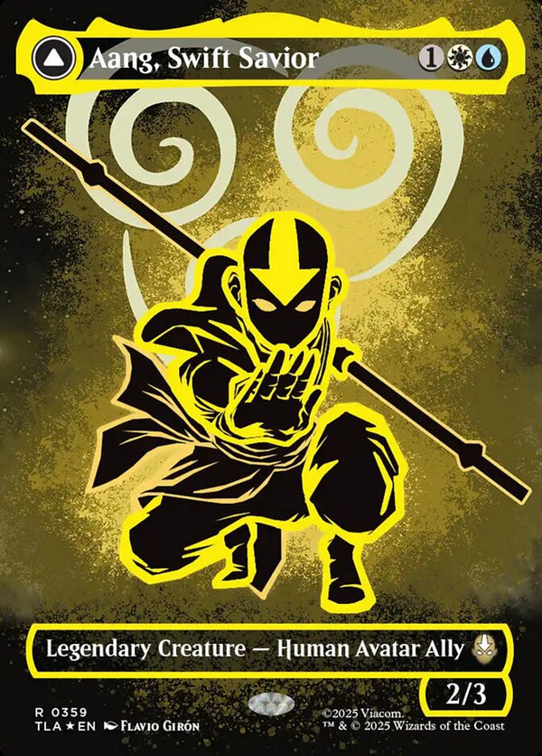 Aang, Swift Savior (Borderless) (Neon Ink Foil) - Magic: The Gathering