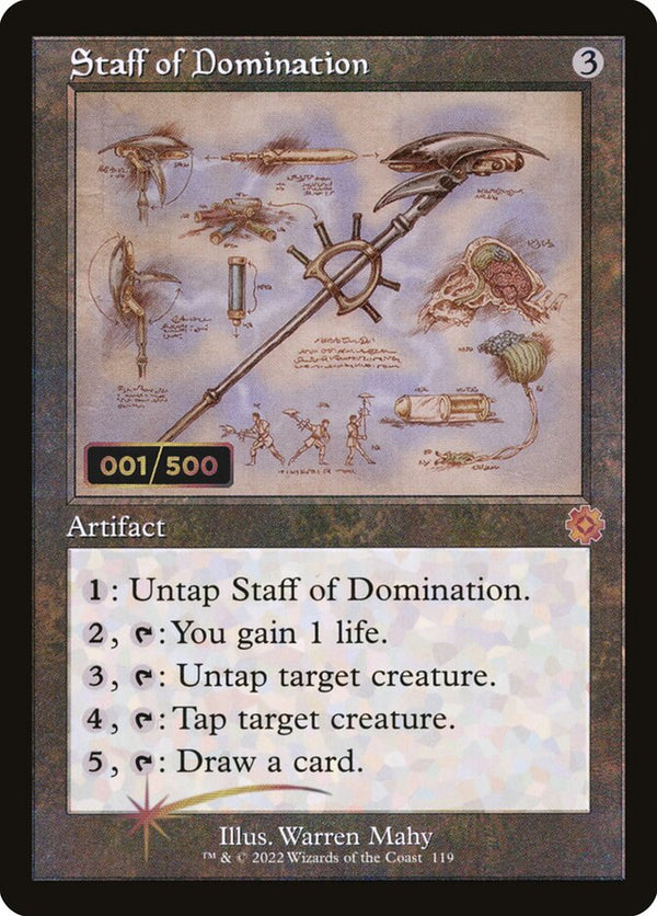 Staff of Domination (Schematic) (Serial Numbered) - Magic: The Gathering