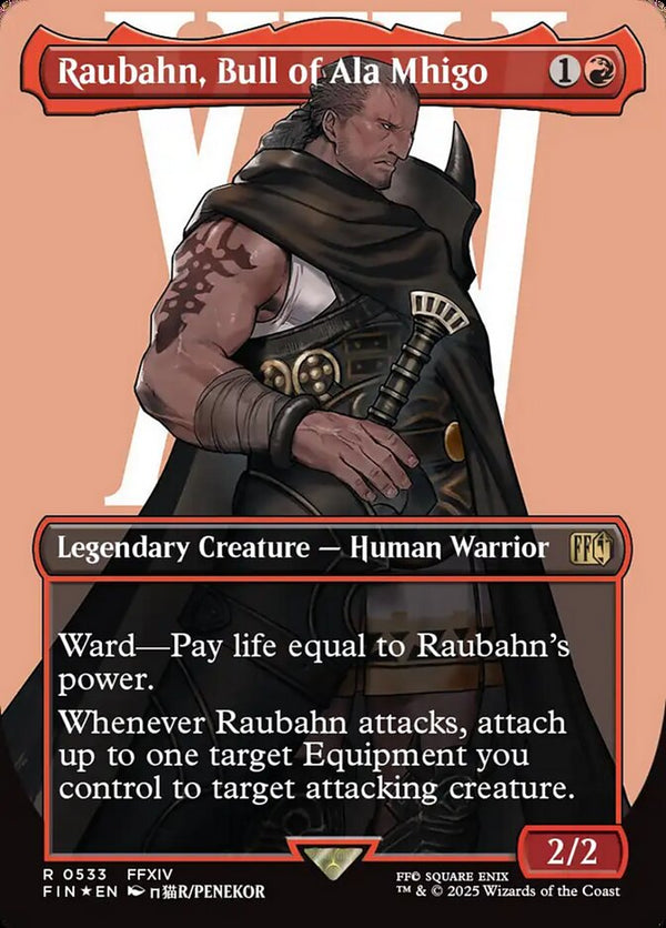 Raubahn, Bull of Ala Mhigo (Borderless) (Surge Foil) - Magic: The Gathering
