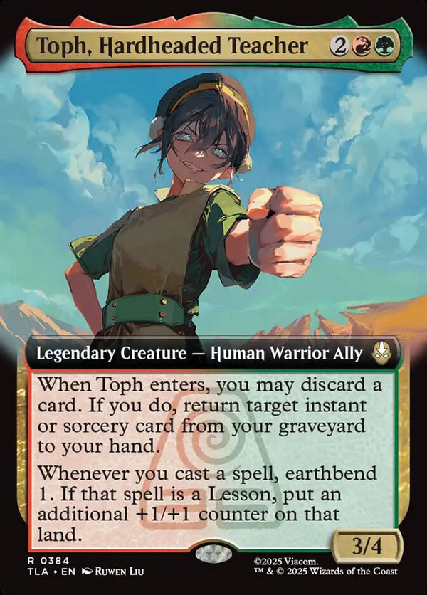 Toph, Hardheaded Teacher (Extended Art) - Magic: The Gathering
