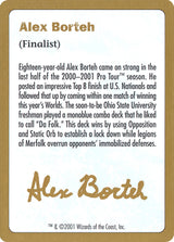 2001 Alex Borteh Biography Card - Magic: The Gathering