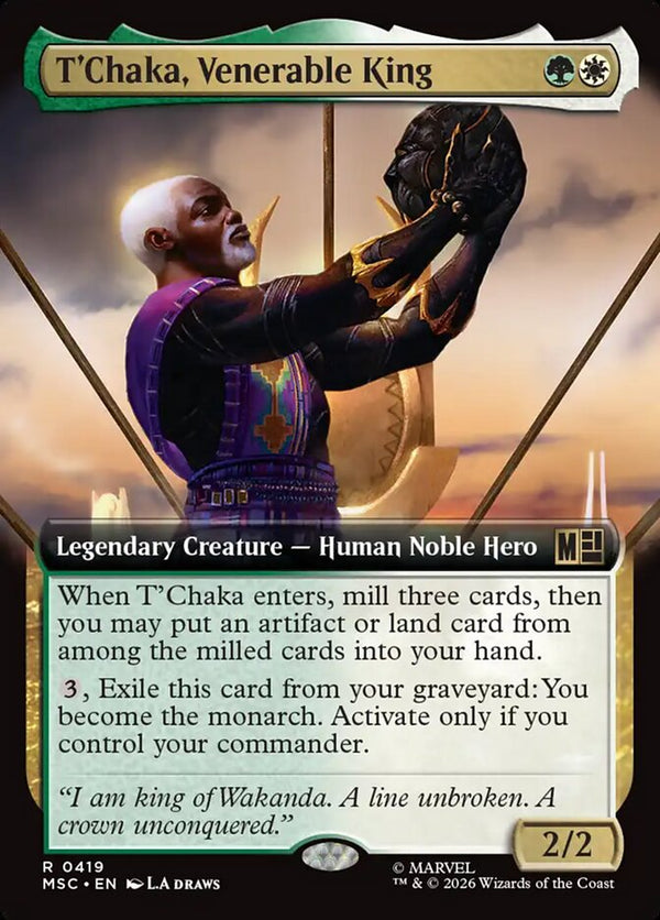 T'Chaka, Venerable King (Extended Art) - Magic: The Gathering
